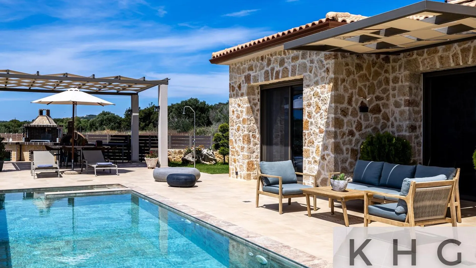 Golden Stone Made Villa In Karavados Village! Argostoli